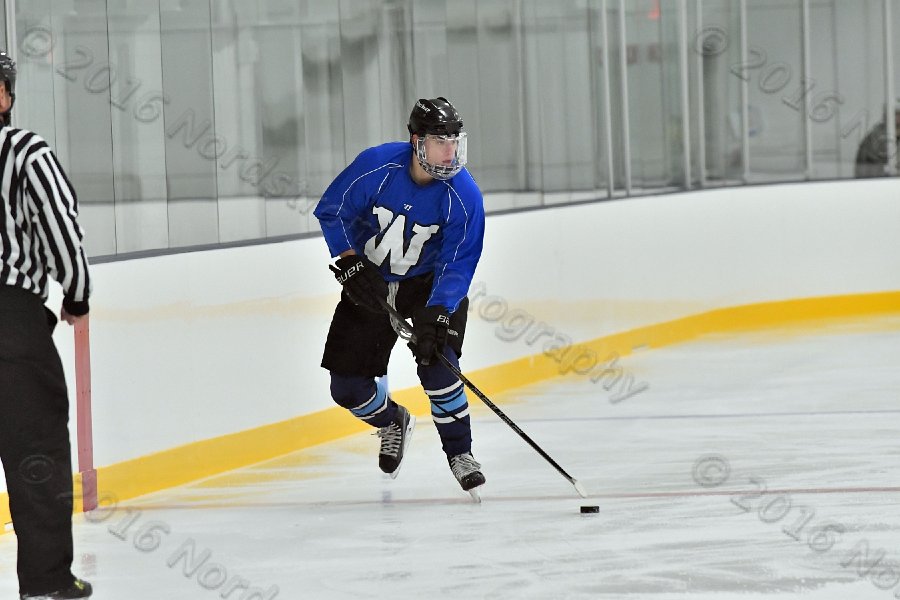 Wheaton College Men\'s Ice Hockey vs Middlesex Community College. - Photo By: KEITH NORDSTROM